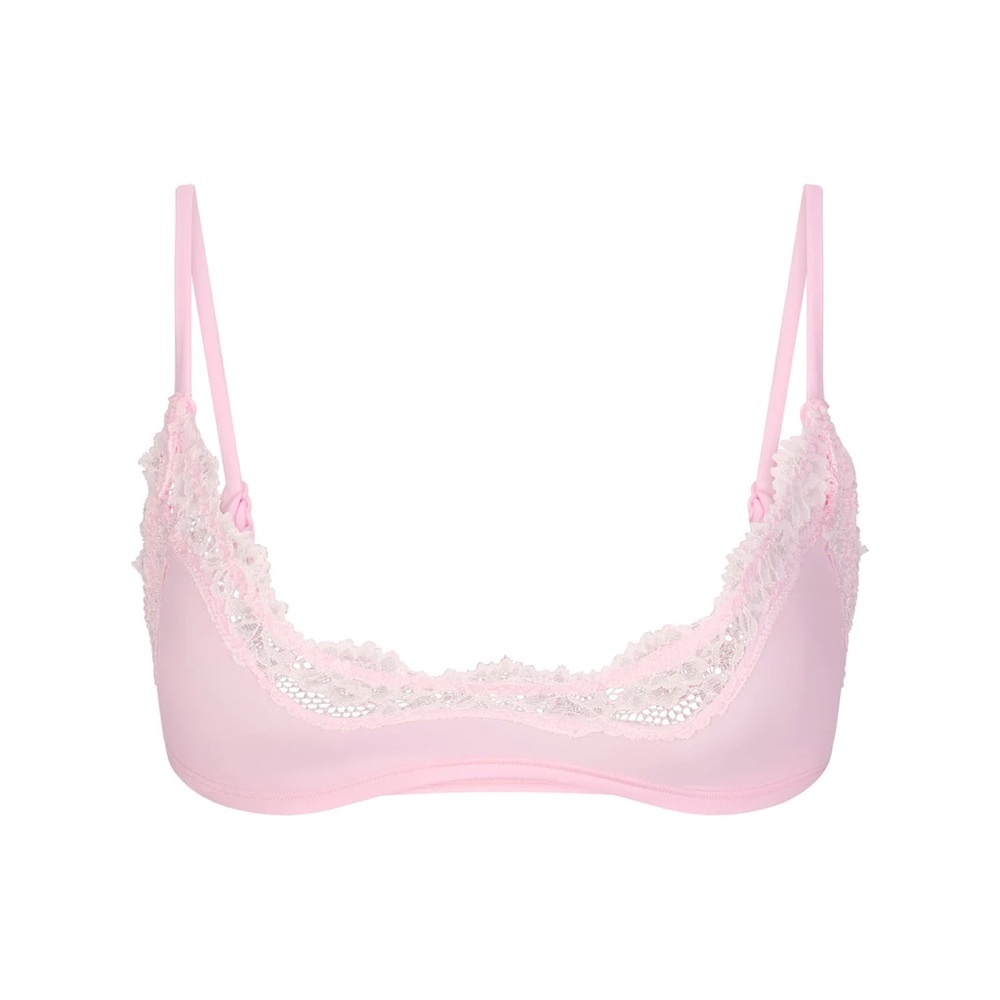 SKIMS Fits Everybody Lace Scoop Bralette | Cherry Blossom